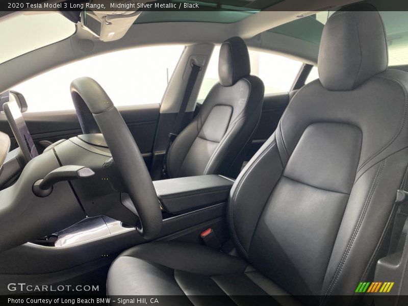 Front Seat of 2020 Model 3 Long Range