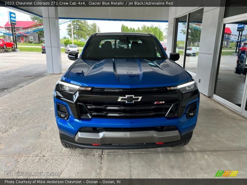 Glacier Blue Metallic / Jet Black/Adrenaline Red 2023 Chevrolet Colorado Z71 Crew Cab 4x4