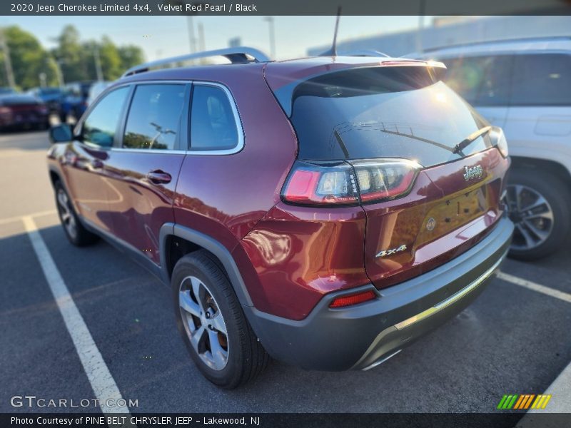 Velvet Red Pearl / Black 2020 Jeep Cherokee Limited 4x4