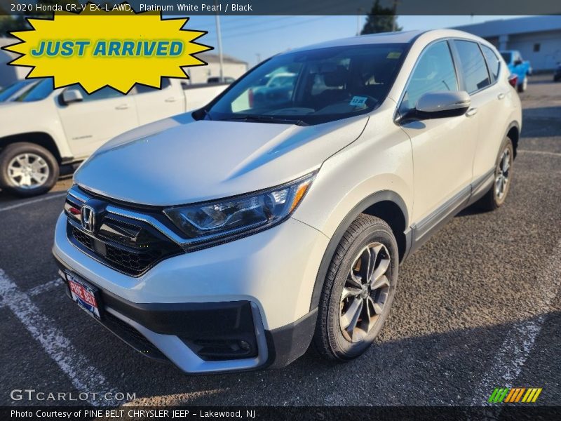 Platinum White Pearl / Black 2020 Honda CR-V EX-L AWD