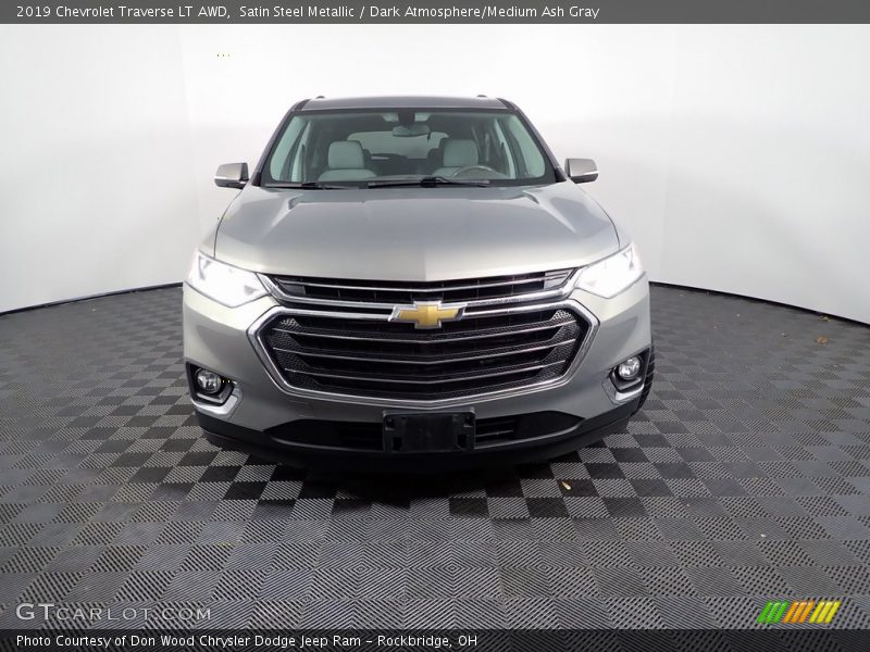 Satin Steel Metallic / Dark Atmosphere/Medium Ash Gray 2019 Chevrolet Traverse LT AWD