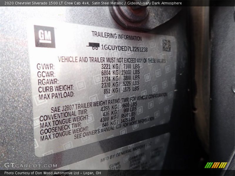 Satin Steel Metallic / Gideon/­Very Dark Atmosphere 2020 Chevrolet Silverado 1500 LT Crew Cab 4x4