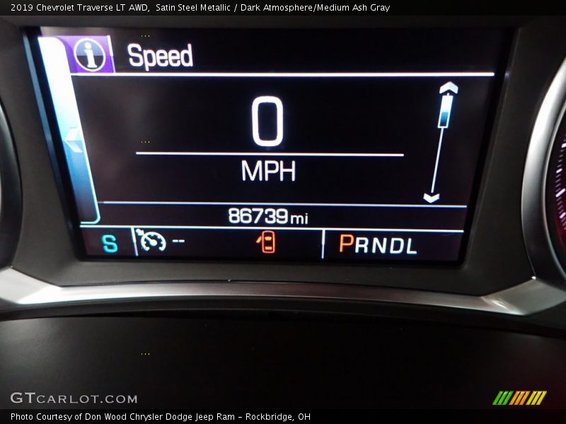 Satin Steel Metallic / Dark Atmosphere/Medium Ash Gray 2019 Chevrolet Traverse LT AWD