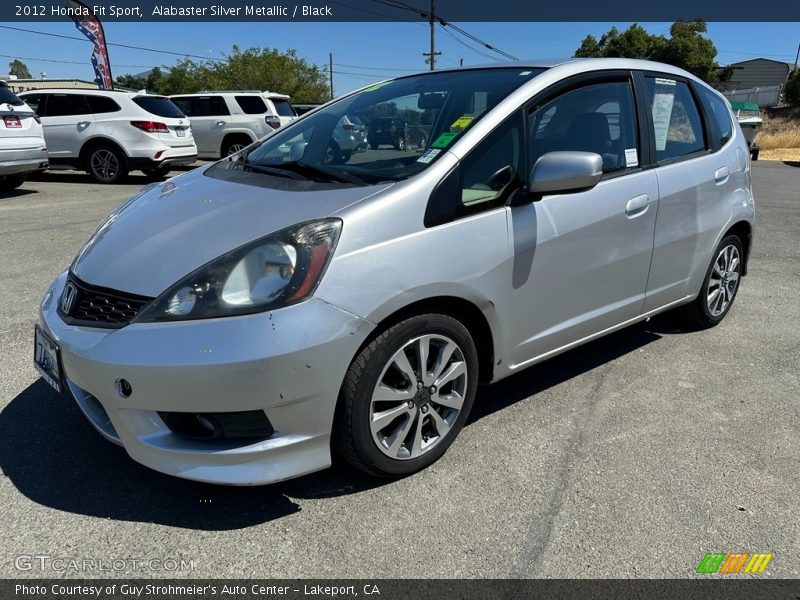 Alabaster Silver Metallic / Black 2012 Honda Fit Sport