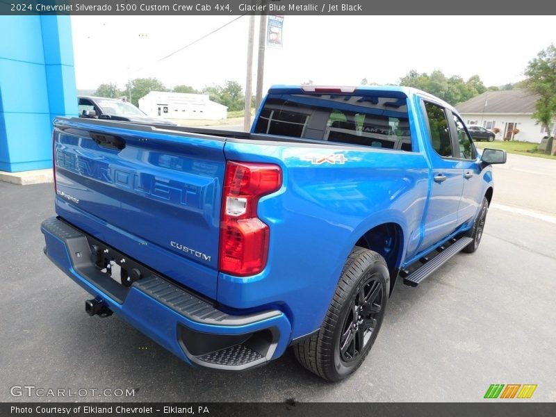 Glacier Blue Metallic / Jet Black 2024 Chevrolet Silverado 1500 Custom Crew Cab 4x4