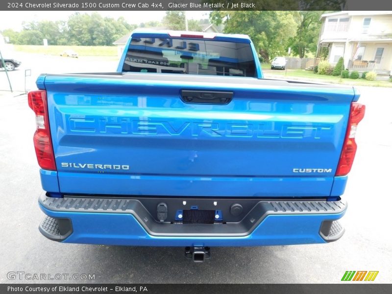 Glacier Blue Metallic / Jet Black 2024 Chevrolet Silverado 1500 Custom Crew Cab 4x4