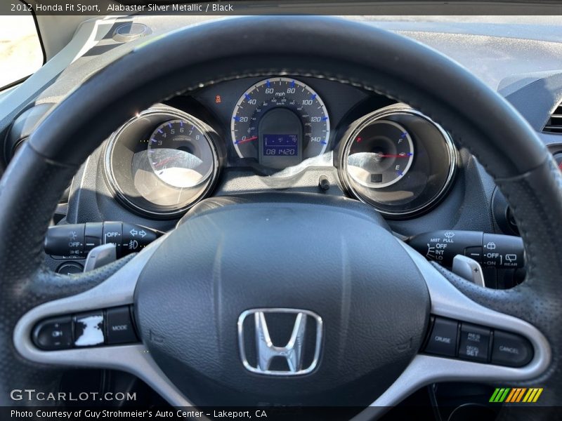 Alabaster Silver Metallic / Black 2012 Honda Fit Sport