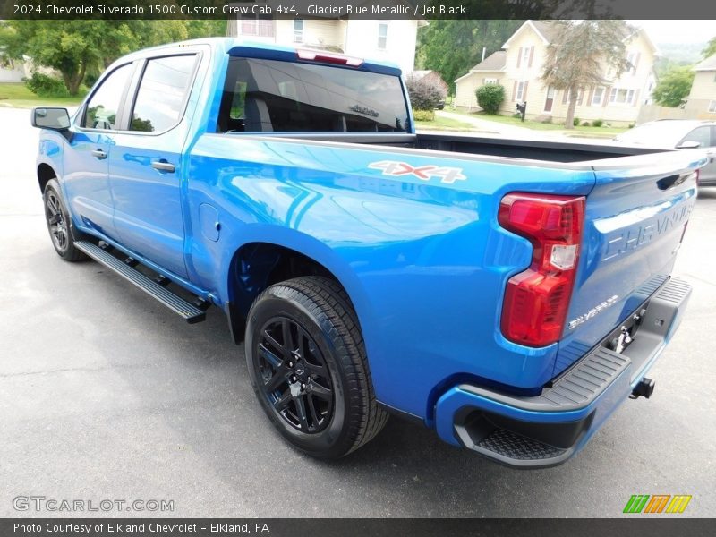 Glacier Blue Metallic / Jet Black 2024 Chevrolet Silverado 1500 Custom Crew Cab 4x4