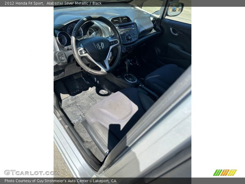 Alabaster Silver Metallic / Black 2012 Honda Fit Sport