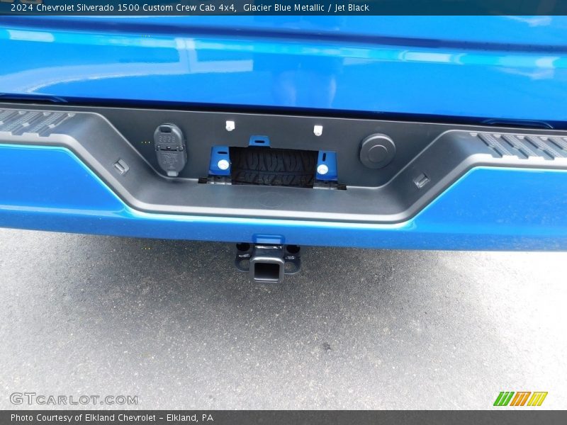 Glacier Blue Metallic / Jet Black 2024 Chevrolet Silverado 1500 Custom Crew Cab 4x4