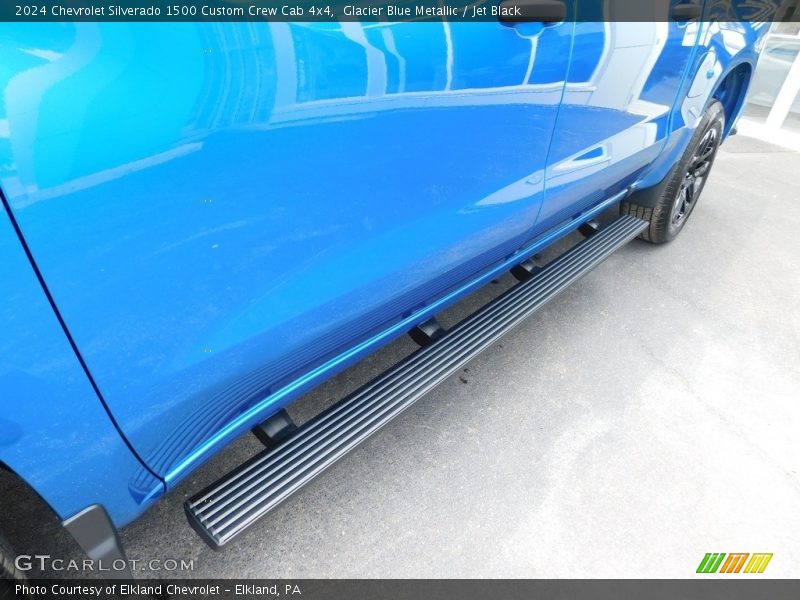 Glacier Blue Metallic / Jet Black 2024 Chevrolet Silverado 1500 Custom Crew Cab 4x4