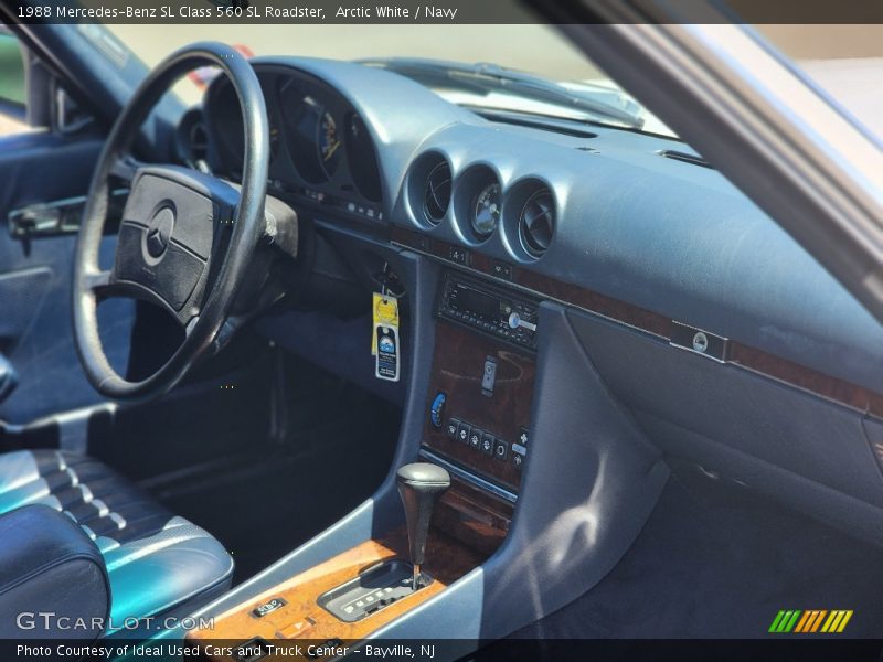 Arctic White / Navy 1988 Mercedes-Benz SL Class 560 SL Roadster
