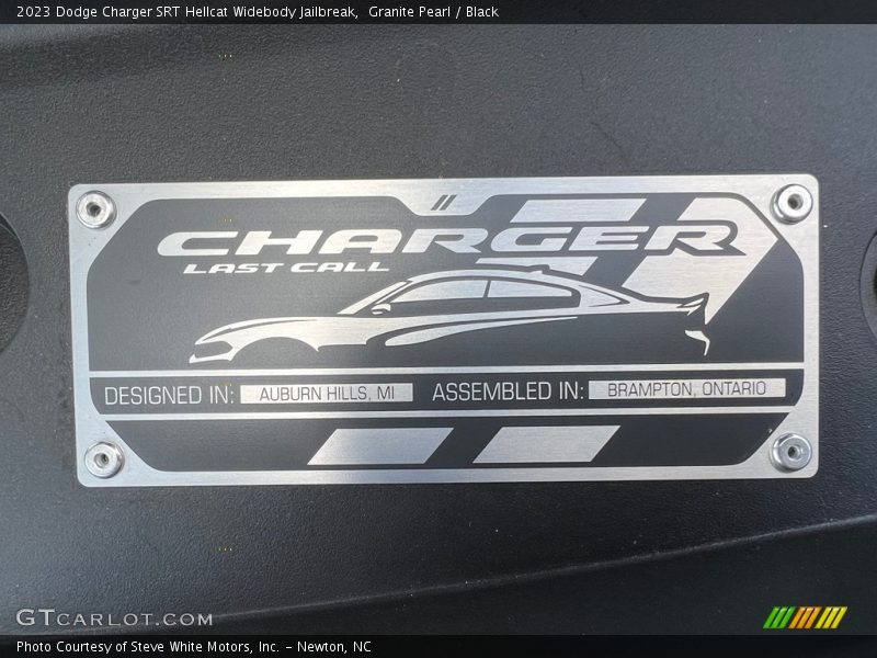 Granite Pearl / Black 2023 Dodge Charger SRT Hellcat Widebody Jailbreak