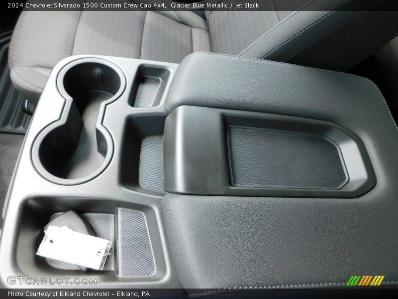 Glacier Blue Metallic / Jet Black 2024 Chevrolet Silverado 1500 Custom Crew Cab 4x4