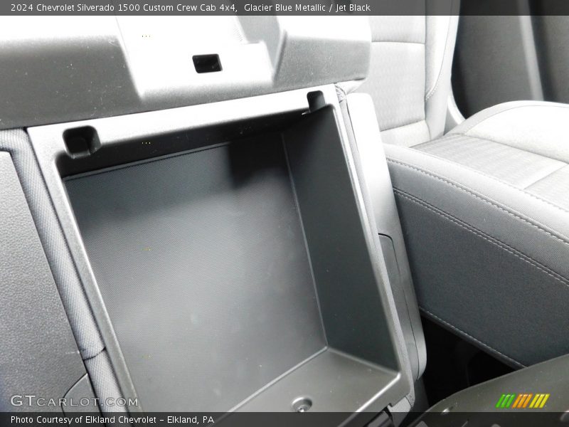 Glacier Blue Metallic / Jet Black 2024 Chevrolet Silverado 1500 Custom Crew Cab 4x4