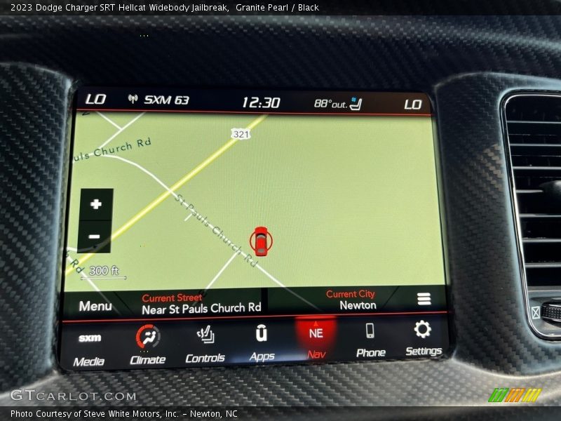 Navigation of 2023 Charger SRT Hellcat Widebody Jailbreak