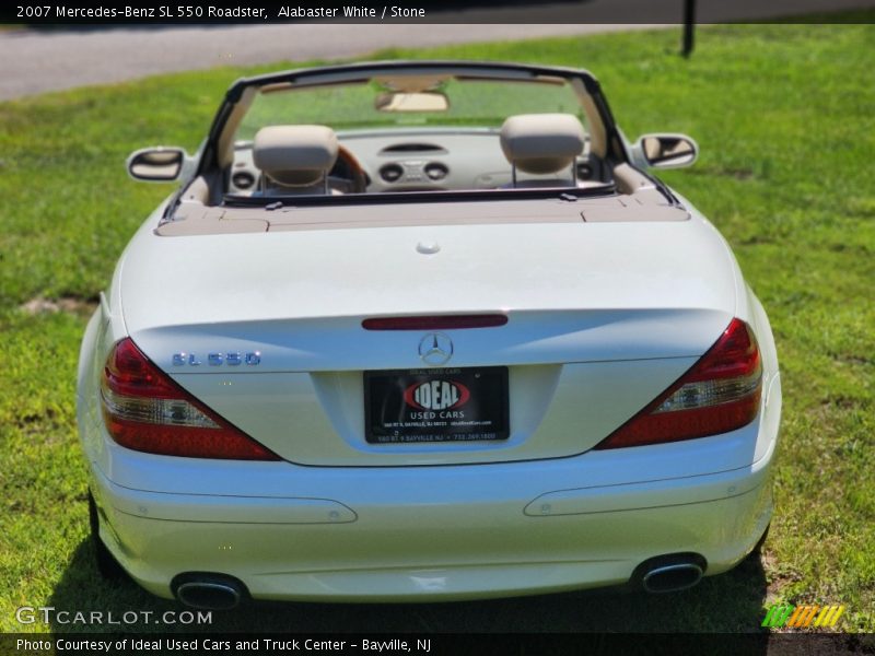 Alabaster White / Stone 2007 Mercedes-Benz SL 550 Roadster