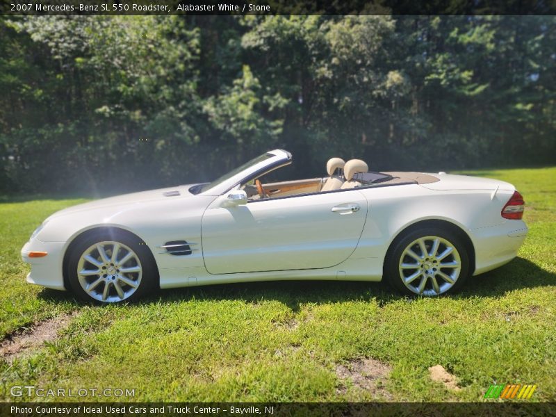 Alabaster White / Stone 2007 Mercedes-Benz SL 550 Roadster