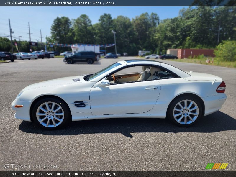 Alabaster White / Stone 2007 Mercedes-Benz SL 550 Roadster