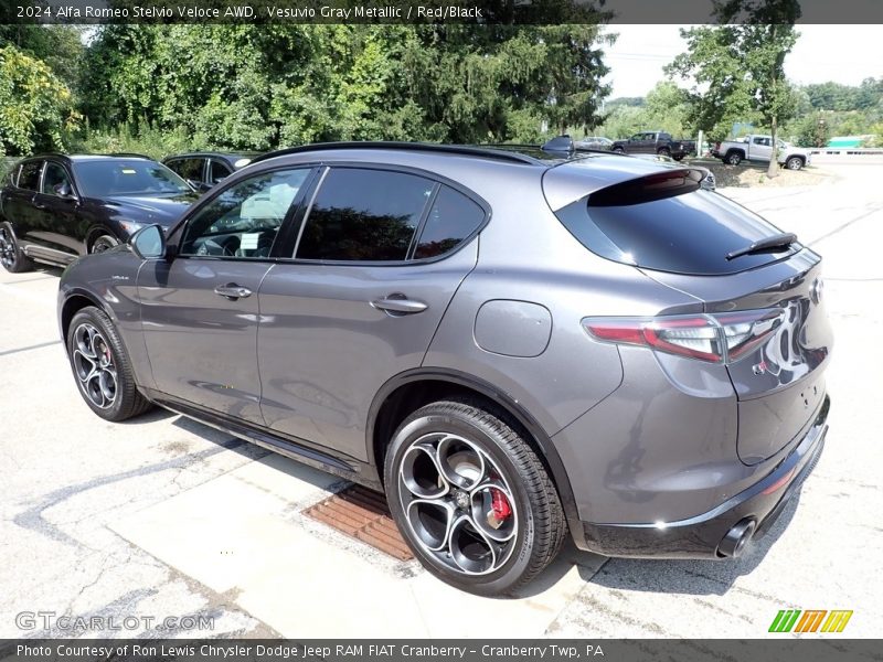 Vesuvio Gray Metallic / Red/Black 2024 Alfa Romeo Stelvio Veloce AWD