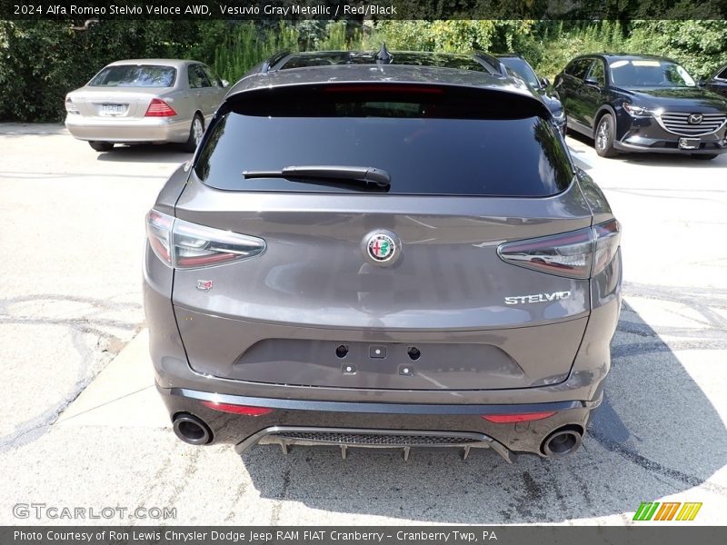 Vesuvio Gray Metallic / Red/Black 2024 Alfa Romeo Stelvio Veloce AWD