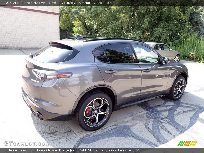 Vesuvio Gray Metallic / Red/Black 2024 Alfa Romeo Stelvio Veloce AWD