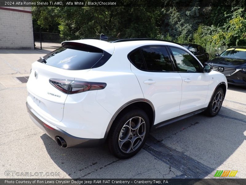 Alfa White / Black/Chocolate 2024 Alfa Romeo Stelvio Ti AWD