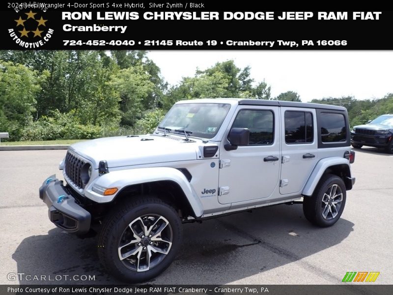 Silver Zynith / Black 2024 Jeep Wrangler 4-Door Sport S 4xe Hybrid