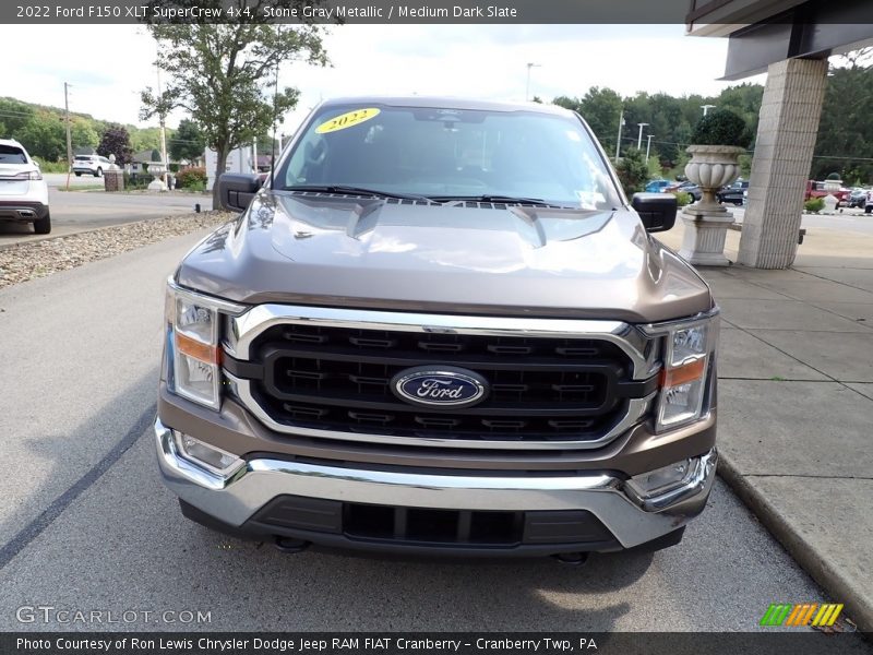 Stone Gray Metallic / Medium Dark Slate 2022 Ford F150 XLT SuperCrew 4x4