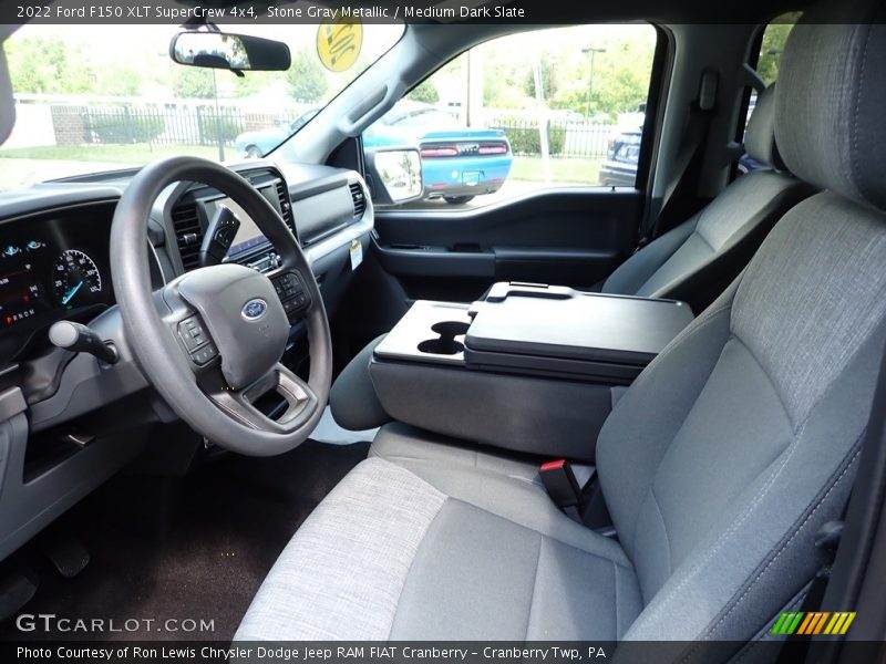 Stone Gray Metallic / Medium Dark Slate 2022 Ford F150 XLT SuperCrew 4x4