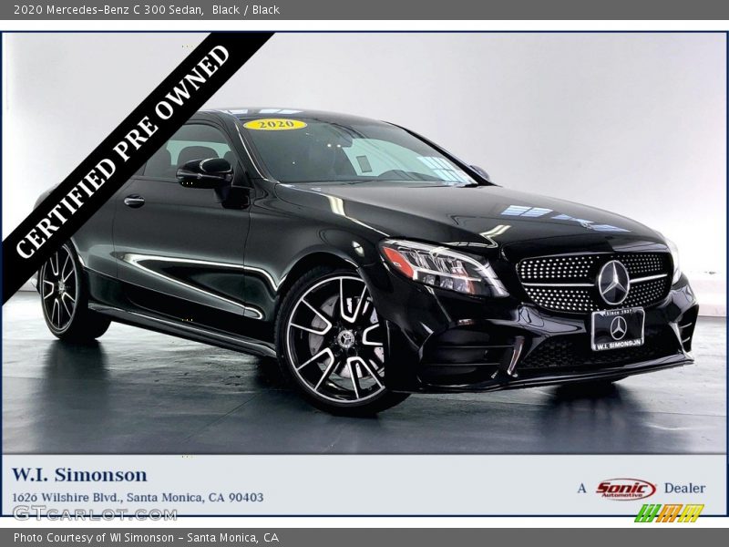 Black / Black 2020 Mercedes-Benz C 300 Sedan