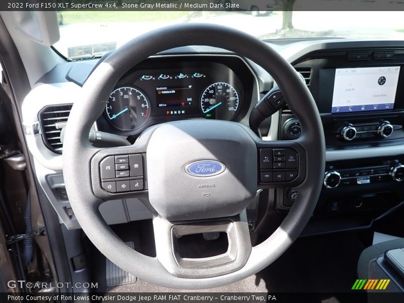 Stone Gray Metallic / Medium Dark Slate 2022 Ford F150 XLT SuperCrew 4x4