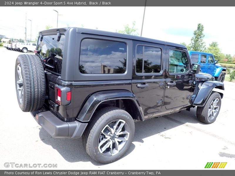 Black / Black 2024 Jeep Wrangler 4-Door Sport S 4xe Hybrid