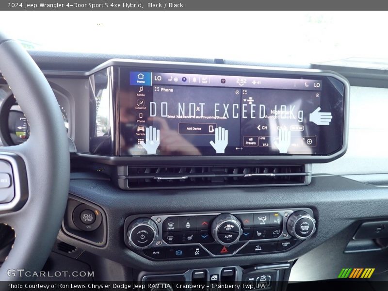 Black / Black 2024 Jeep Wrangler 4-Door Sport S 4xe Hybrid