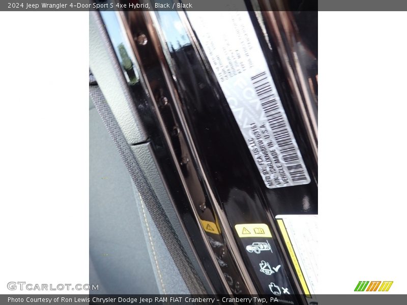 Black / Black 2024 Jeep Wrangler 4-Door Sport S 4xe Hybrid