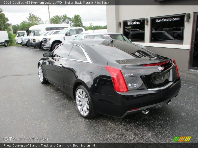 Stellar Black Metallic / Jet Black 2018 Cadillac ATS Premium Luxury AWD