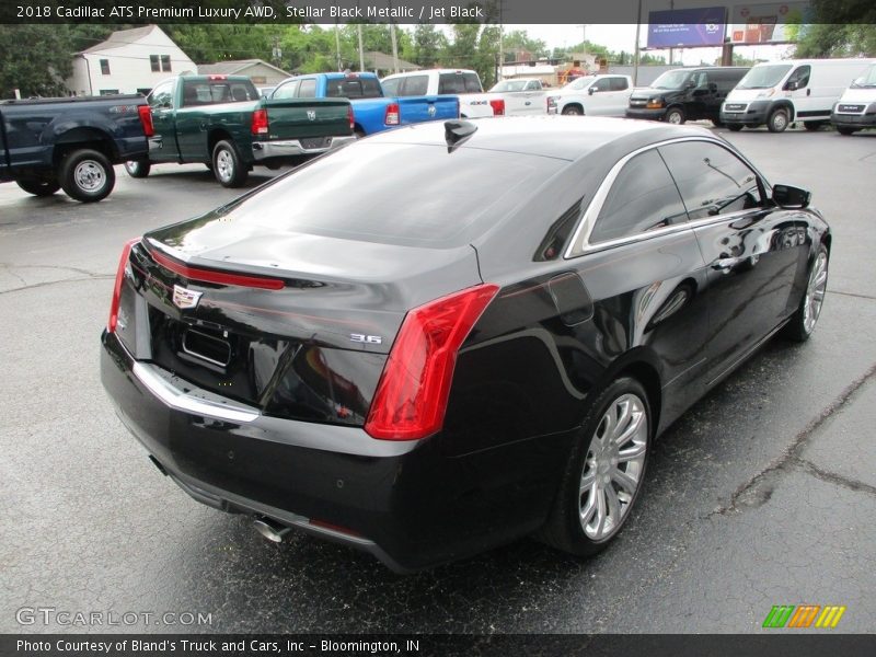Stellar Black Metallic / Jet Black 2018 Cadillac ATS Premium Luxury AWD