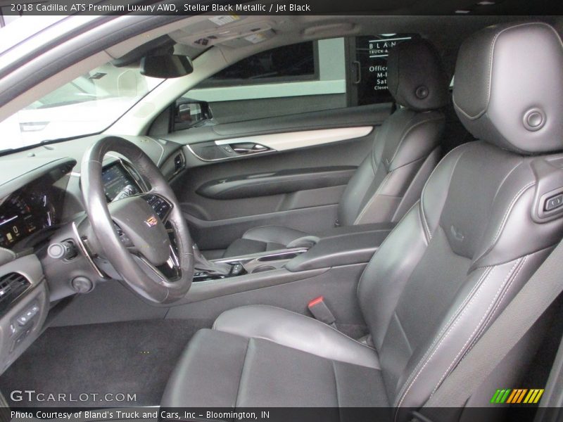 Stellar Black Metallic / Jet Black 2018 Cadillac ATS Premium Luxury AWD