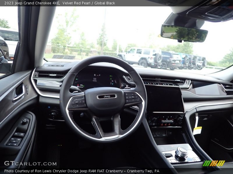 Velvet Red Pearl / Global Black 2023 Jeep Grand Cherokee 4XE