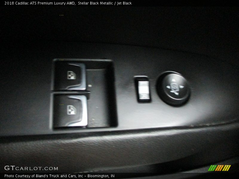 Stellar Black Metallic / Jet Black 2018 Cadillac ATS Premium Luxury AWD