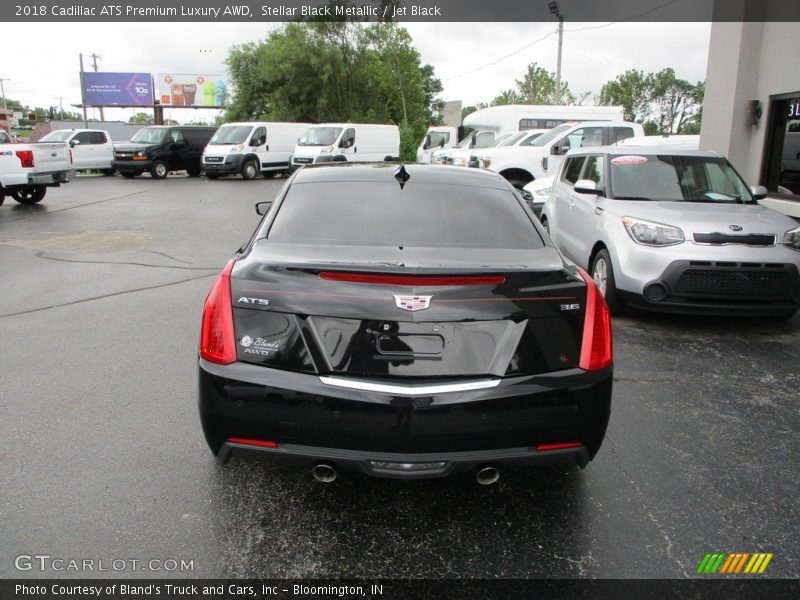 Stellar Black Metallic / Jet Black 2018 Cadillac ATS Premium Luxury AWD