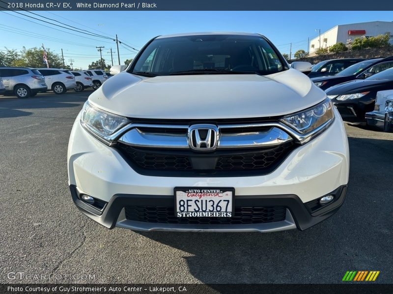 White Diamond Pearl / Black 2018 Honda CR-V EX