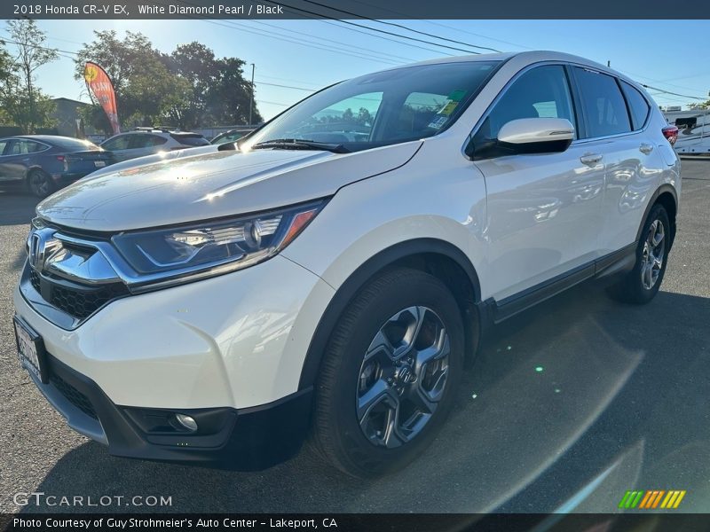White Diamond Pearl / Black 2018 Honda CR-V EX