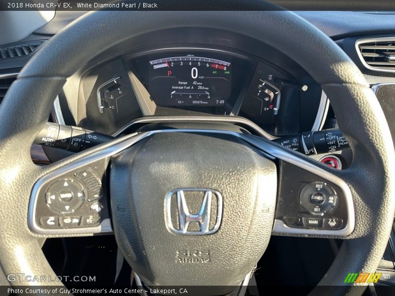 White Diamond Pearl / Black 2018 Honda CR-V EX