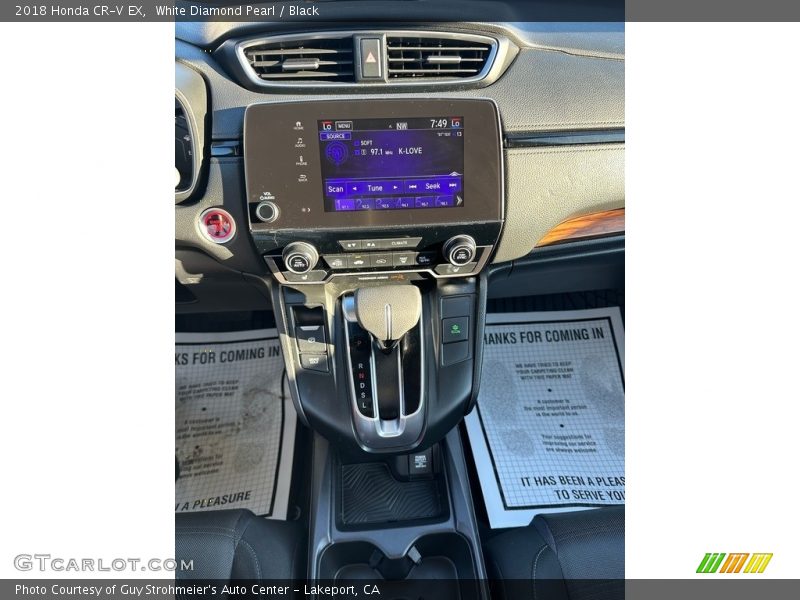 White Diamond Pearl / Black 2018 Honda CR-V EX