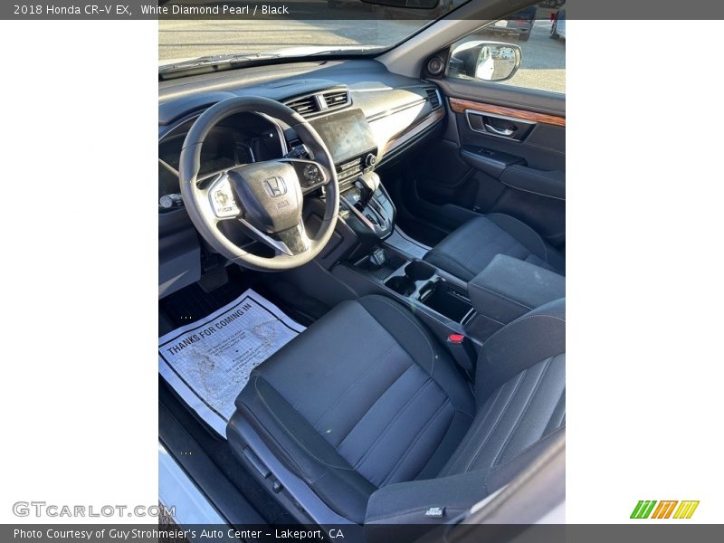 White Diamond Pearl / Black 2018 Honda CR-V EX