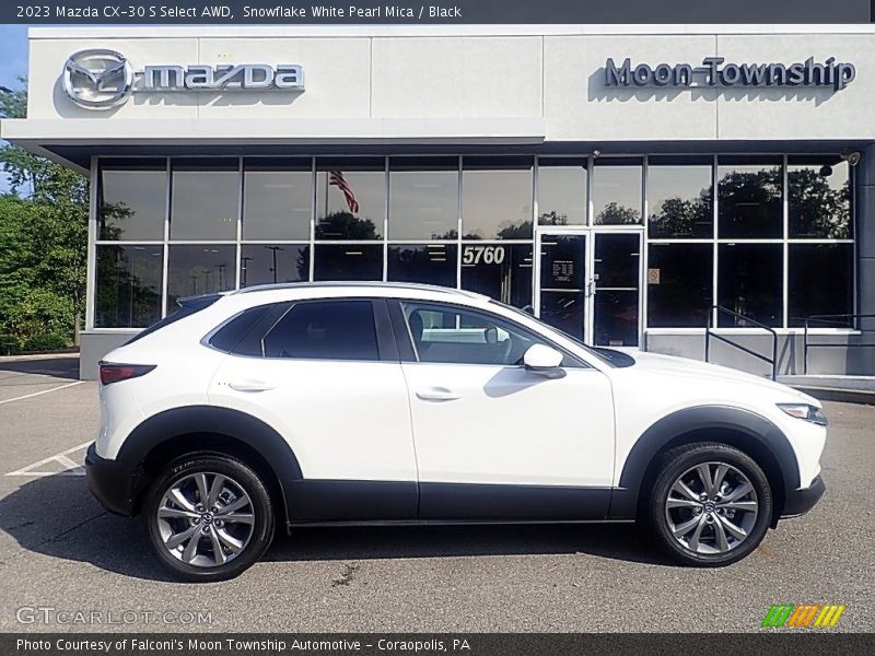 Snowflake White Pearl Mica / Black 2023 Mazda CX-30 S Select AWD