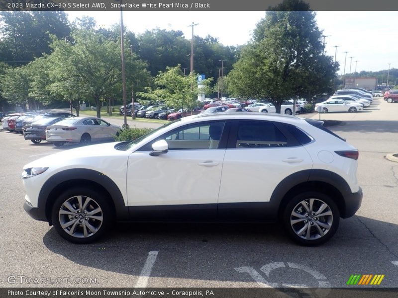 Snowflake White Pearl Mica / Black 2023 Mazda CX-30 S Select AWD