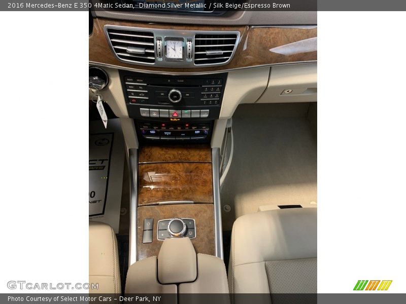 Diamond Silver Metallic / Silk Beige/Espresso Brown 2016 Mercedes-Benz E 350 4Matic Sedan