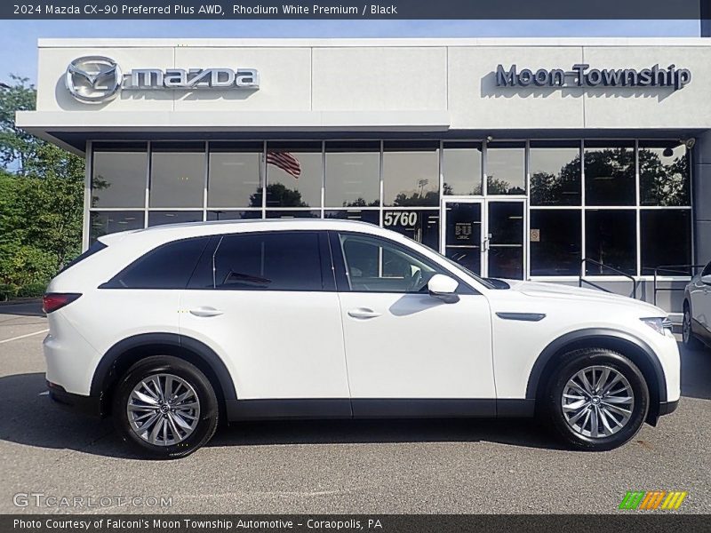 Rhodium White Premium / Black 2024 Mazda CX-90 Preferred Plus AWD